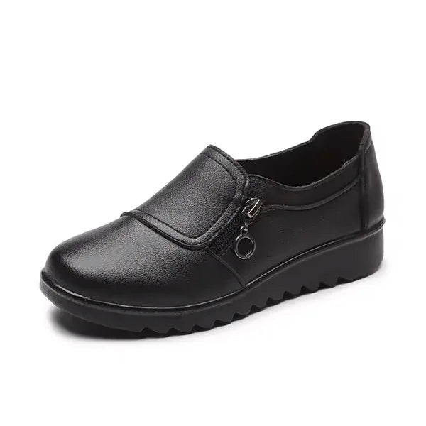 Women's genuine leather slip-on shoes