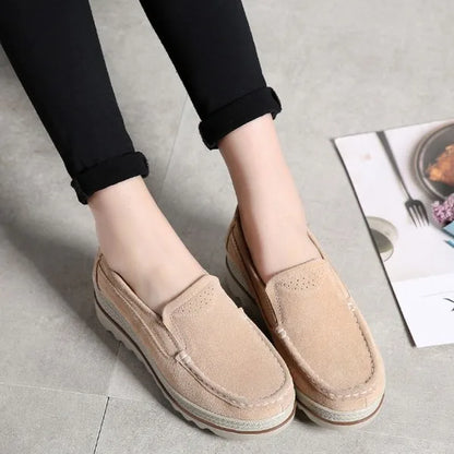 Women's Orthopedic Suede Leather Shoes for Wide Feet