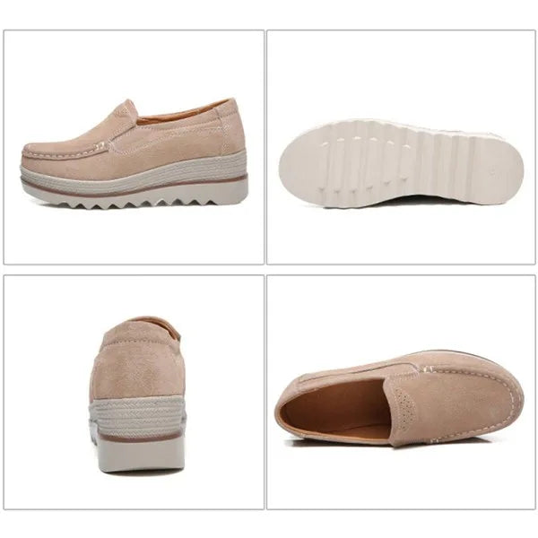 Women's Orthopedic Suede Leather Shoes for Wide Feet