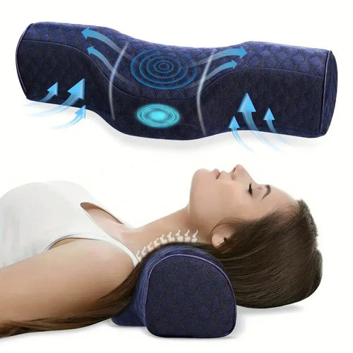 Orthopedic Massaging Cervical Pillow - Ergonomic Support and High Comfort