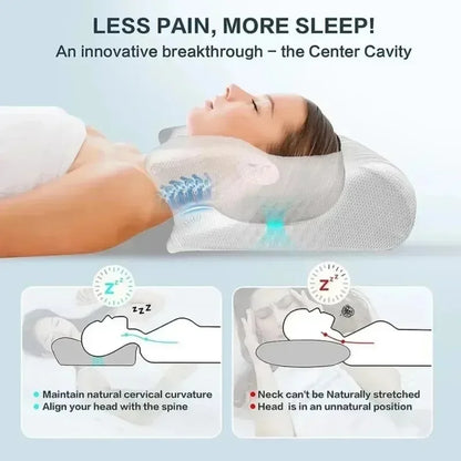 Ergonomic Orthopedic Cervical Pillow in Butterfly Shape Memory Foam