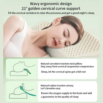 Orthopedic Cervical Pillow in Natural Latex with Memory Foam - Ideal Comfort and Support