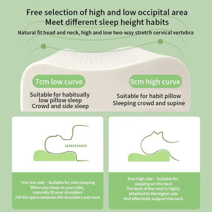 Orthopedic Cervical Pillow in Natural Latex with Memory Foam - Ideal Comfort and Support