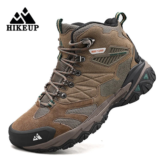 HIKEUP - Men's Winter Suede Leather Boot for Breathable Trekking