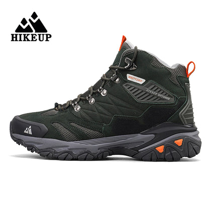 HIKEUP - Men's Winter Suede Leather Boot for Breathable Trekking