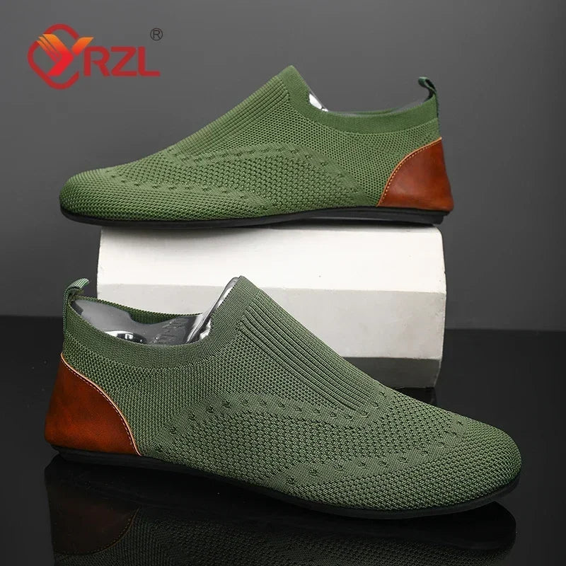 Men's Summer Breathable Mesh Moccasins - Comfortable Casual Slip-On Shoes