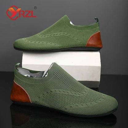 Men's Summer Breathable Mesh Moccasins - Comfortable Casual Slip-On Shoes