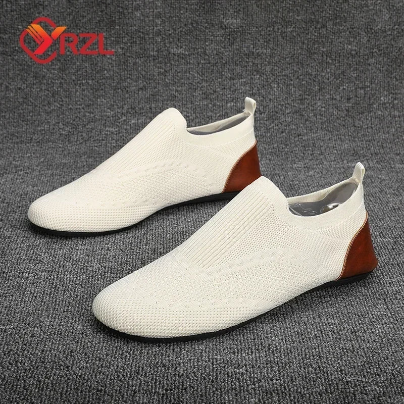 Men's Summer Breathable Mesh Moccasins - Comfortable Casual Slip-On Shoes