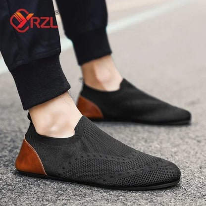 Men's Summer Breathable Mesh Moccasins - Comfortable Casual Slip-On Shoes