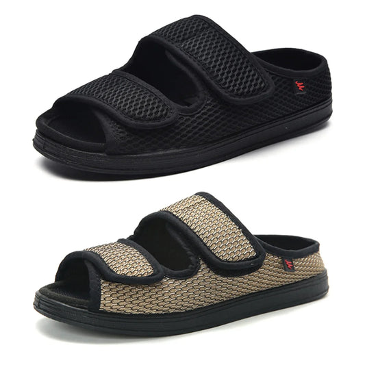 Adjustable Slippers for Diabetics Unisex - Comfort Shoes for Swollen Feet