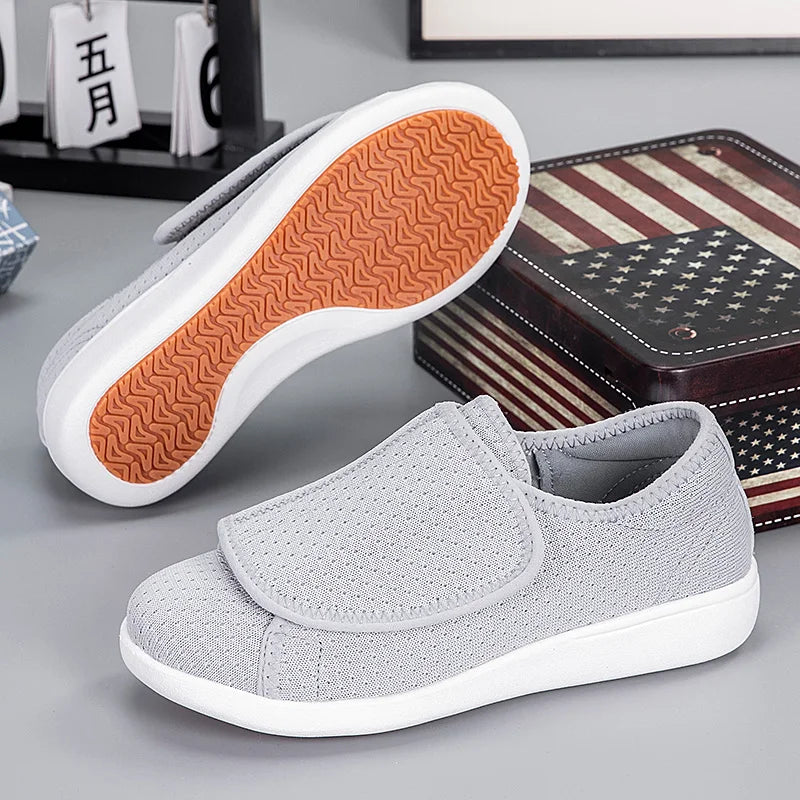 Light Orthopedic Shoes for Diabetics with Adjustable Closure and High Arch Support