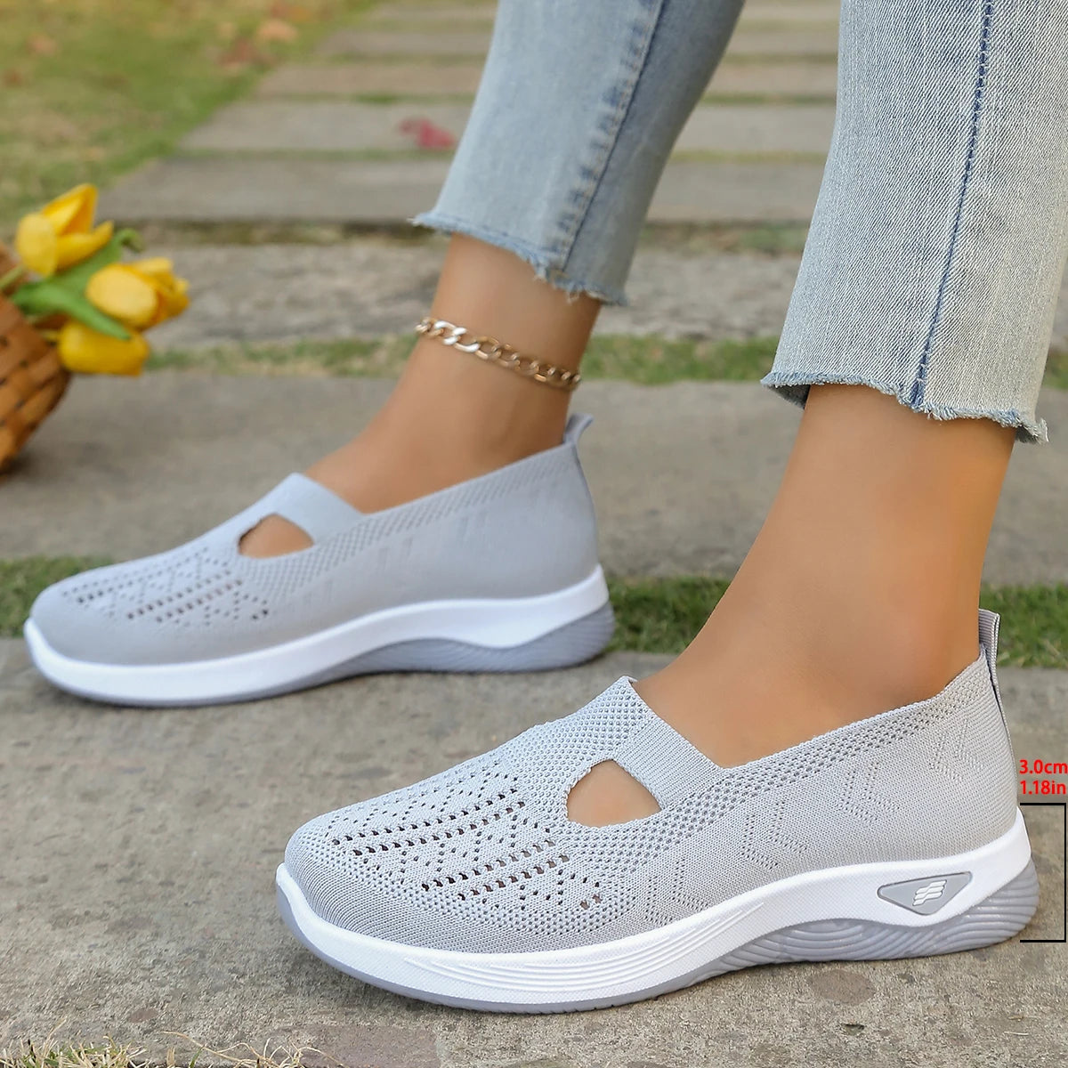 Sneaker Donna Casual Leggere e Comode per Tutte le Stagioni - Scarpe Estive Piatte e Traspiranti 0