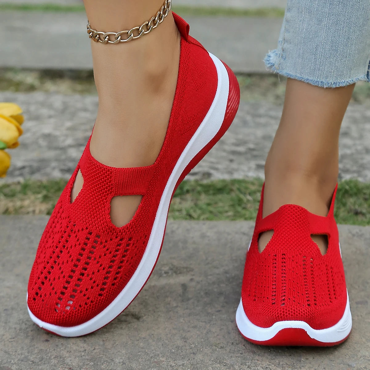 Sneaker Donna Casual Leggere e Comode per Tutte le Stagioni - Scarpe Estive Piatte e Traspiranti 4