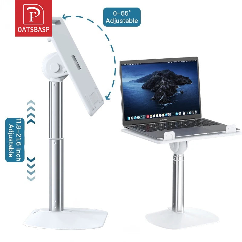 Ergonomic Foldable Aluminum Laptop Stand for Laptops and Tablets