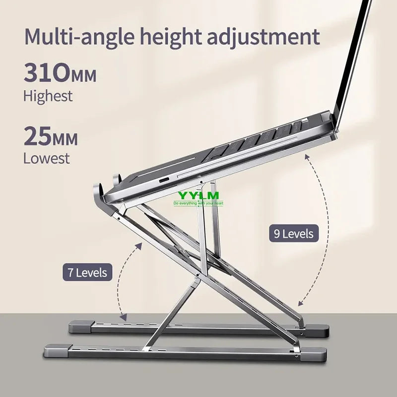 Adjustable Aluminum Laptop Stand - Ergonomic Laptop Support