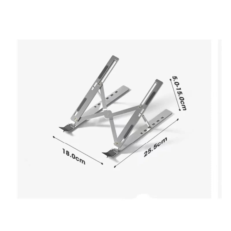 Foldable Aluminum Laptop Stand - Ergonomic and Ventilated Design