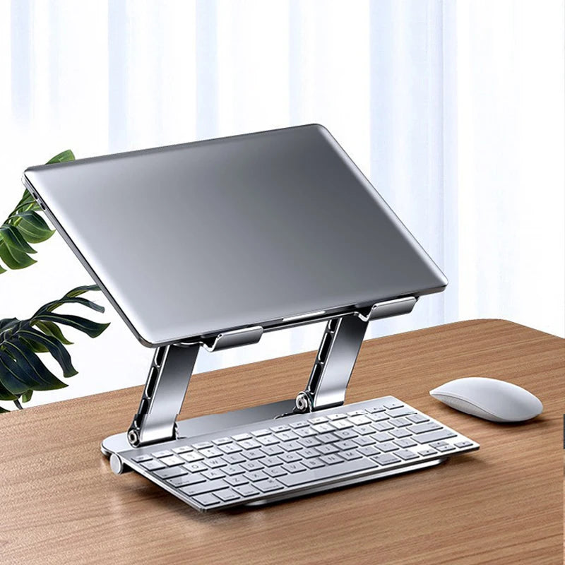Adjustable Aluminum Alloy Tablet Stand - Foldable and Portable