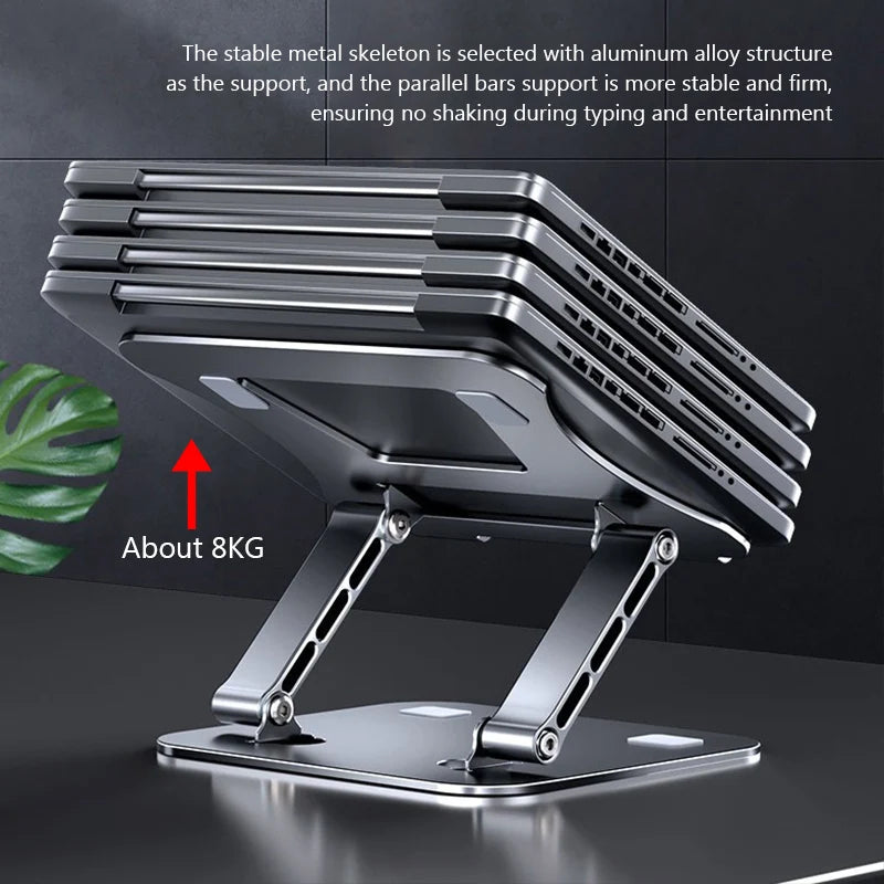 Adjustable Aluminum Alloy Tablet Stand - Foldable and Portable