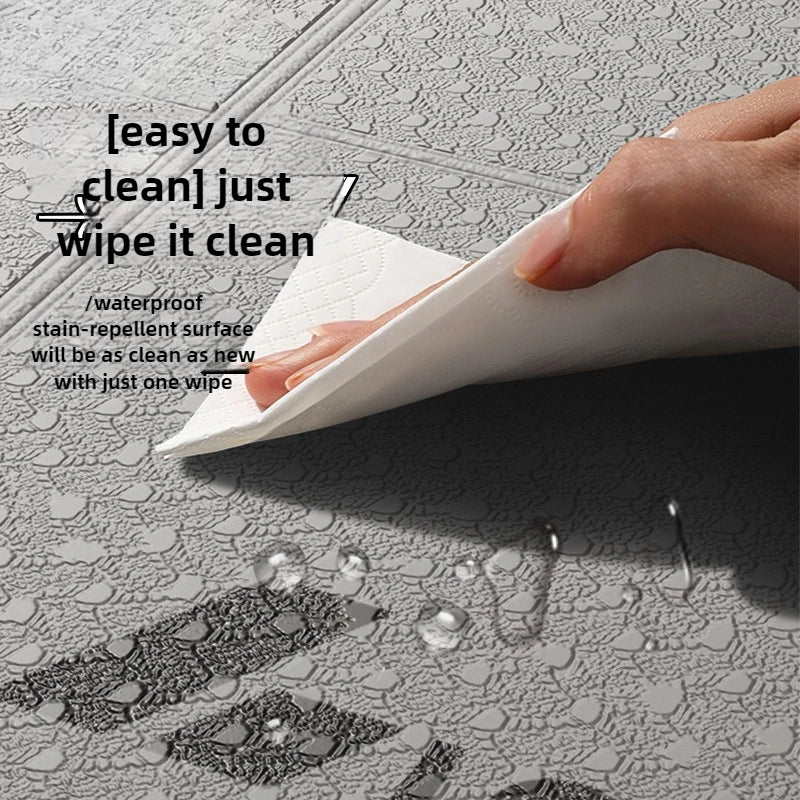 Extra Wide Foldable Non-Slip Yoga Mat for Fitness and Pilates