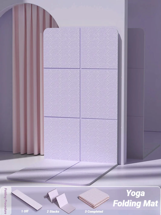 Foldable Eco-Friendly Non-Slip Yoga Mat for Fitness and Pilates 183x61 cm