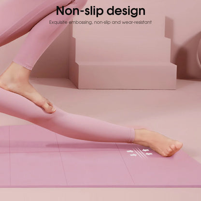 Foldable Pink Yoga Mat in EVA - Shockproof, Waterproof, and Lightweight