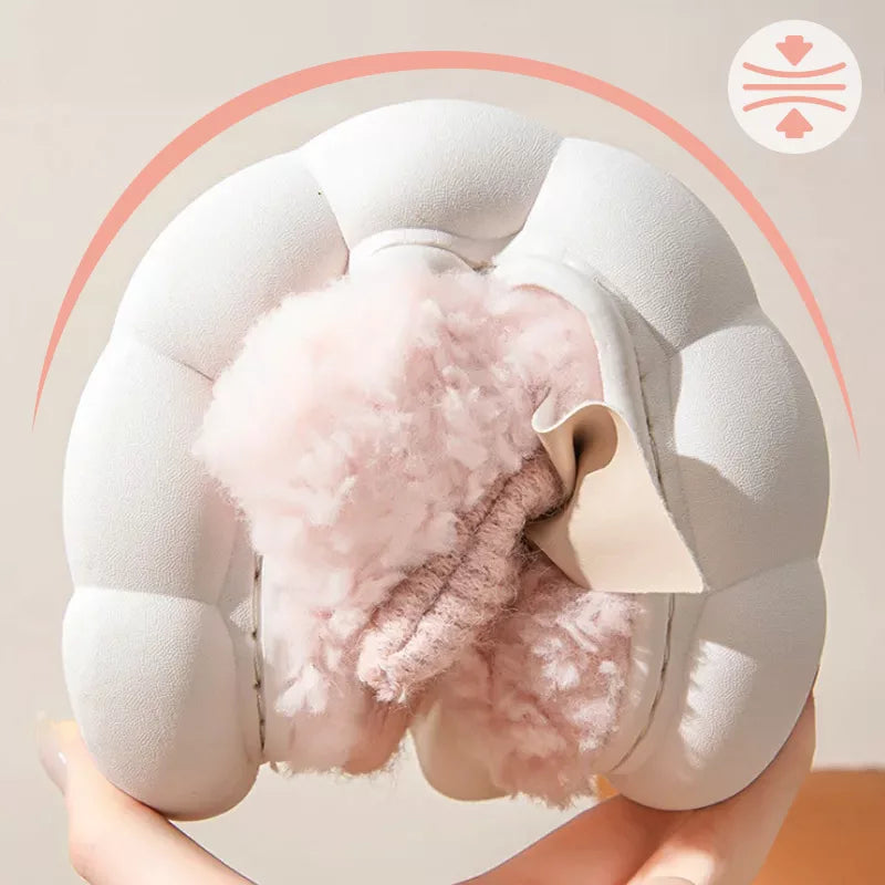 Women's warm winter fur slippers