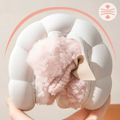 Women's warm winter fur slippers