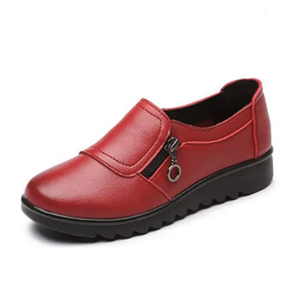 Women's genuine leather slip-on shoes