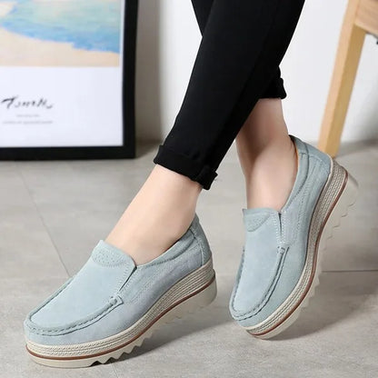 Women's Orthopedic Suede Leather Shoes for Wide Feet