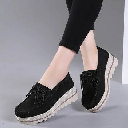 Women's Orthopedic Suede Leather Shoes for Wide Feet