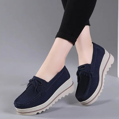 Women's Orthopedic Suede Leather Shoes for Wide Feet