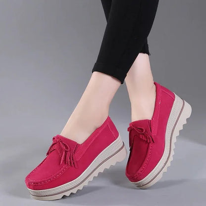 Women's Orthopedic Suede Leather Shoes for Wide Feet