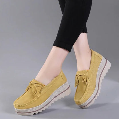 Women's Orthopedic Suede Leather Shoes for Wide Feet