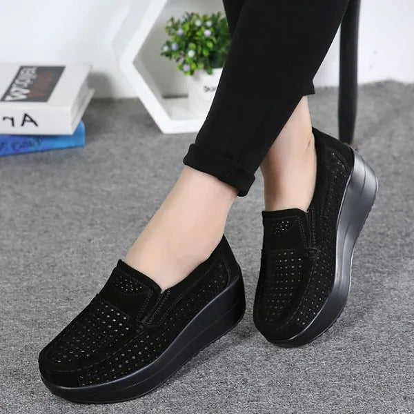 Women's Orthopedic Suede Leather Shoes for Wide Feet