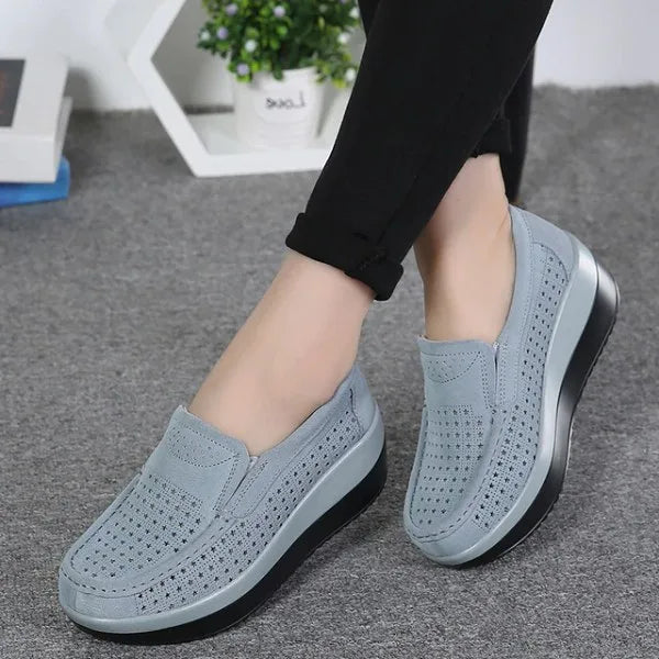Women's Orthopedic Suede Leather Shoes for Wide Feet