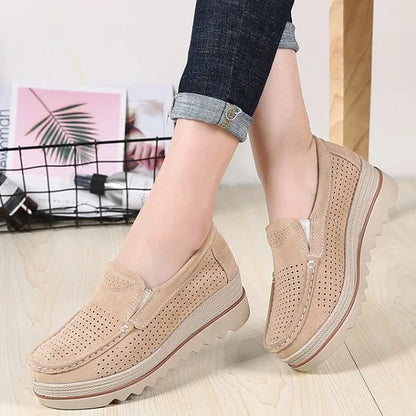 Women's Orthopedic Suede Leather Shoes for Wide Feet