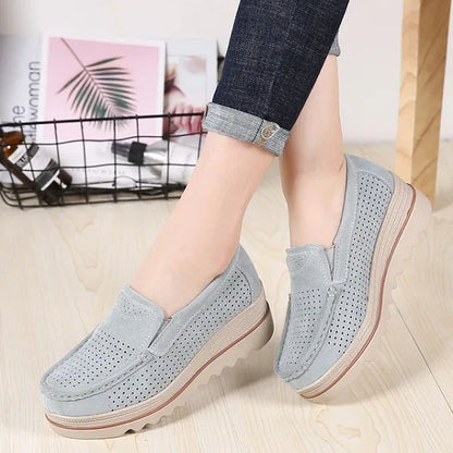 Women's Orthopedic Suede Leather Shoes for Wide Feet