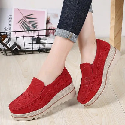Women's Orthopedic Suede Leather Shoes for Wide Feet